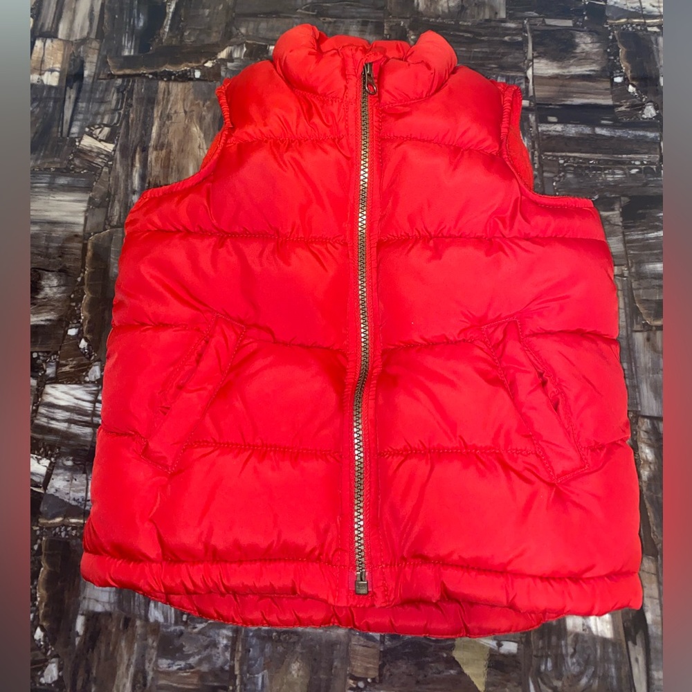 Old Navy Boys Red Puffer Vest
